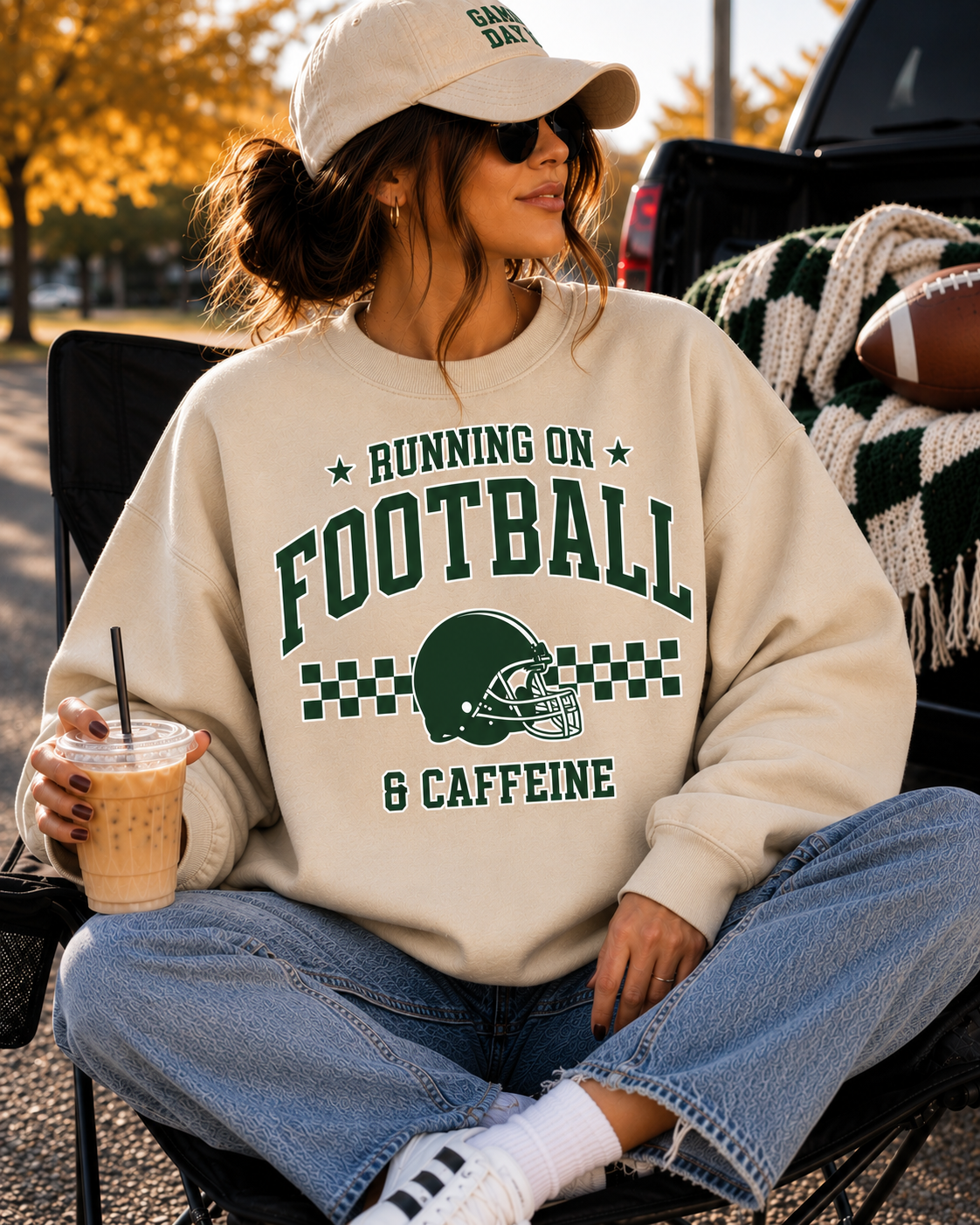 Football and Caffeine Crewneck || MADE TO ORDER ||