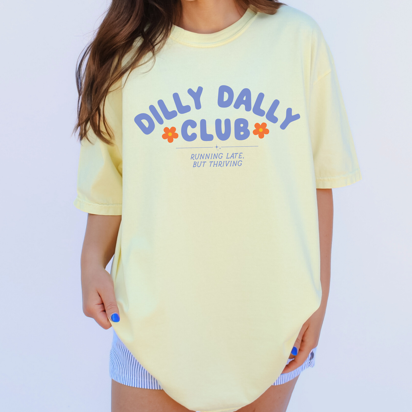 Dilly Dally CC graphic tee BUTTER || MADE TO ORDER ||