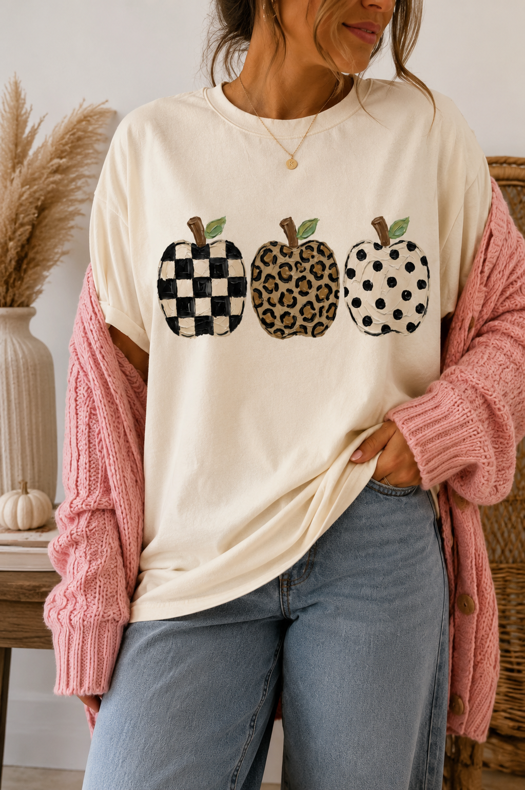 Patterned Apple CC Tee || MADE TO ORDER ||