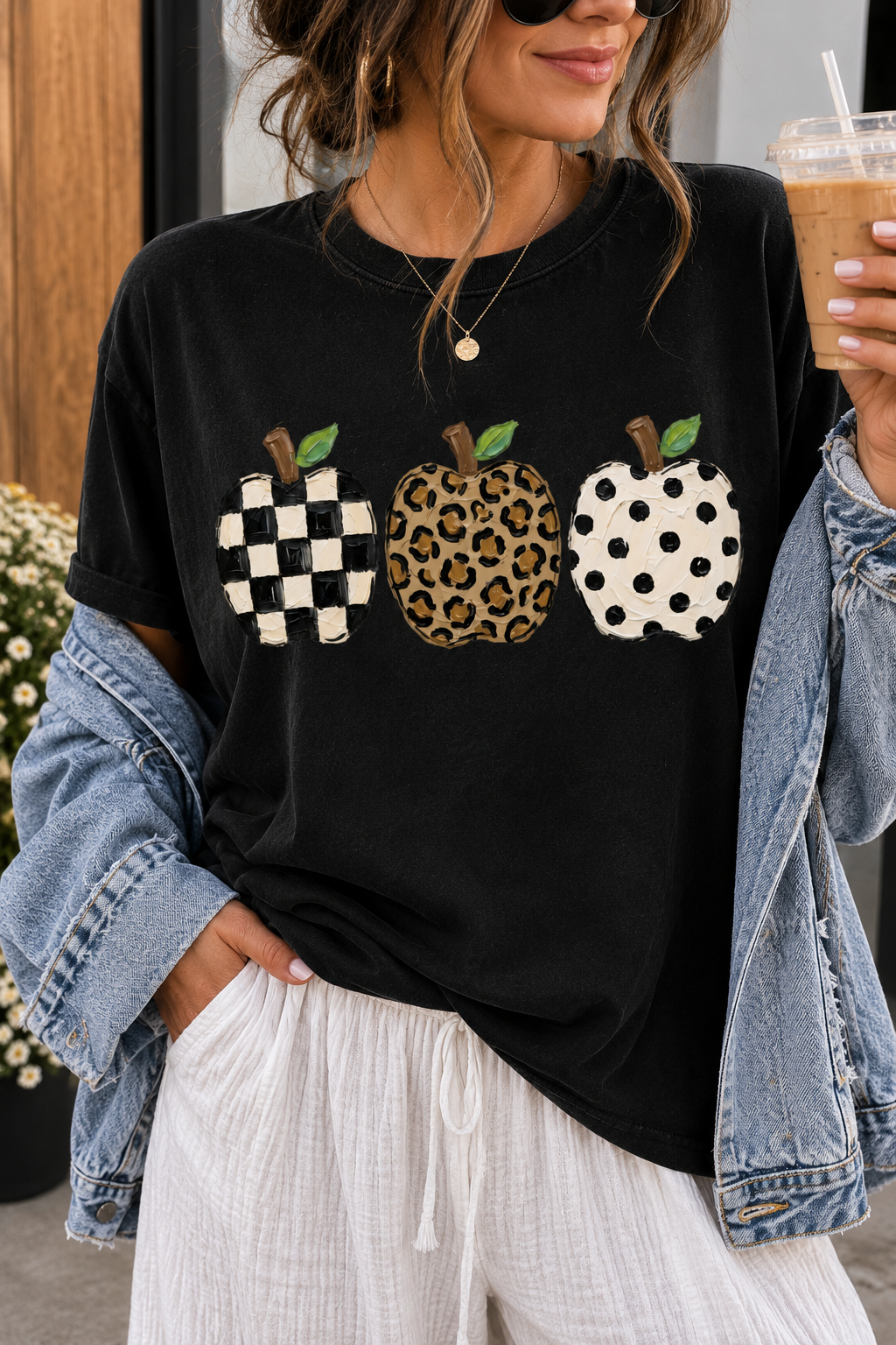 Patterned Apple CC Tee || MADE TO ORDER ||
