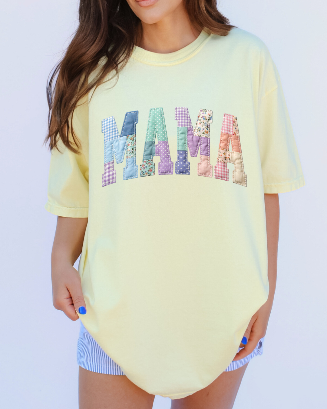 Faux Patch MAMA CC graphic tee || MADE TO ORDER ||