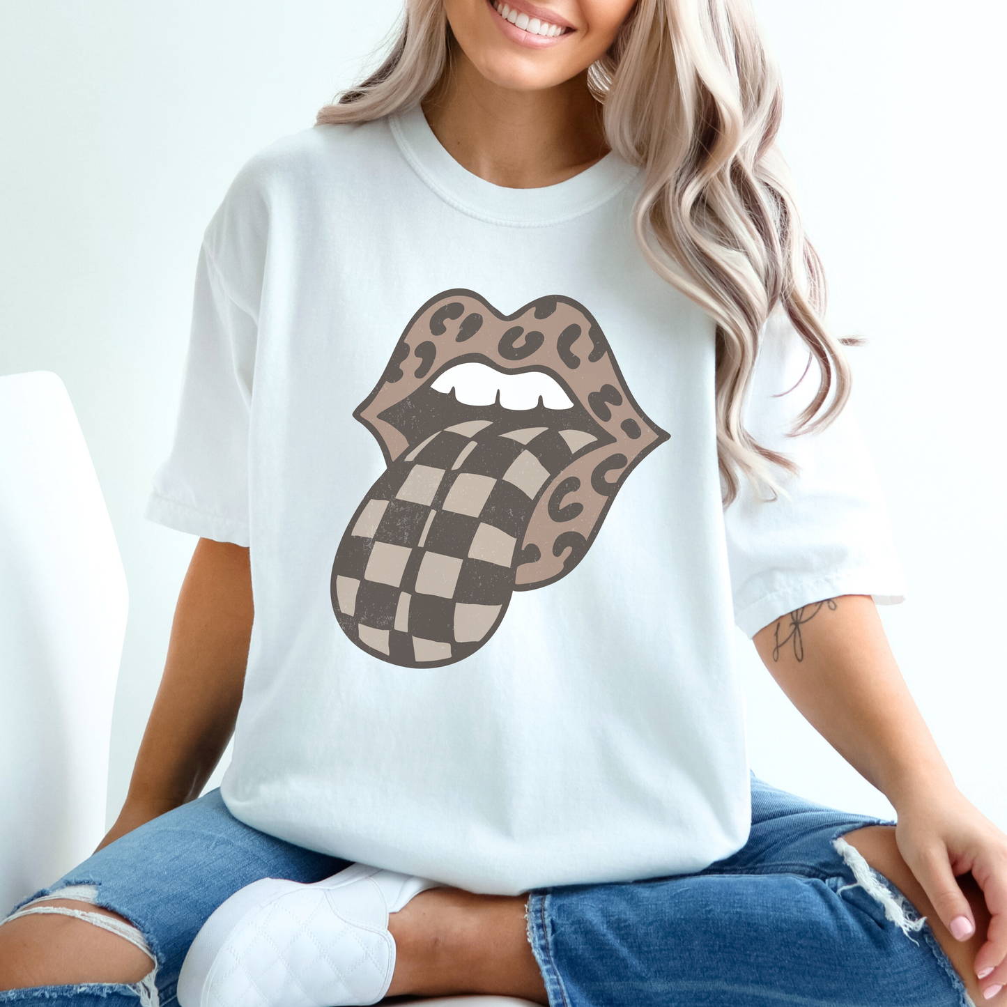 Leopard print tounge CC tee || MADE TO ORDER ||