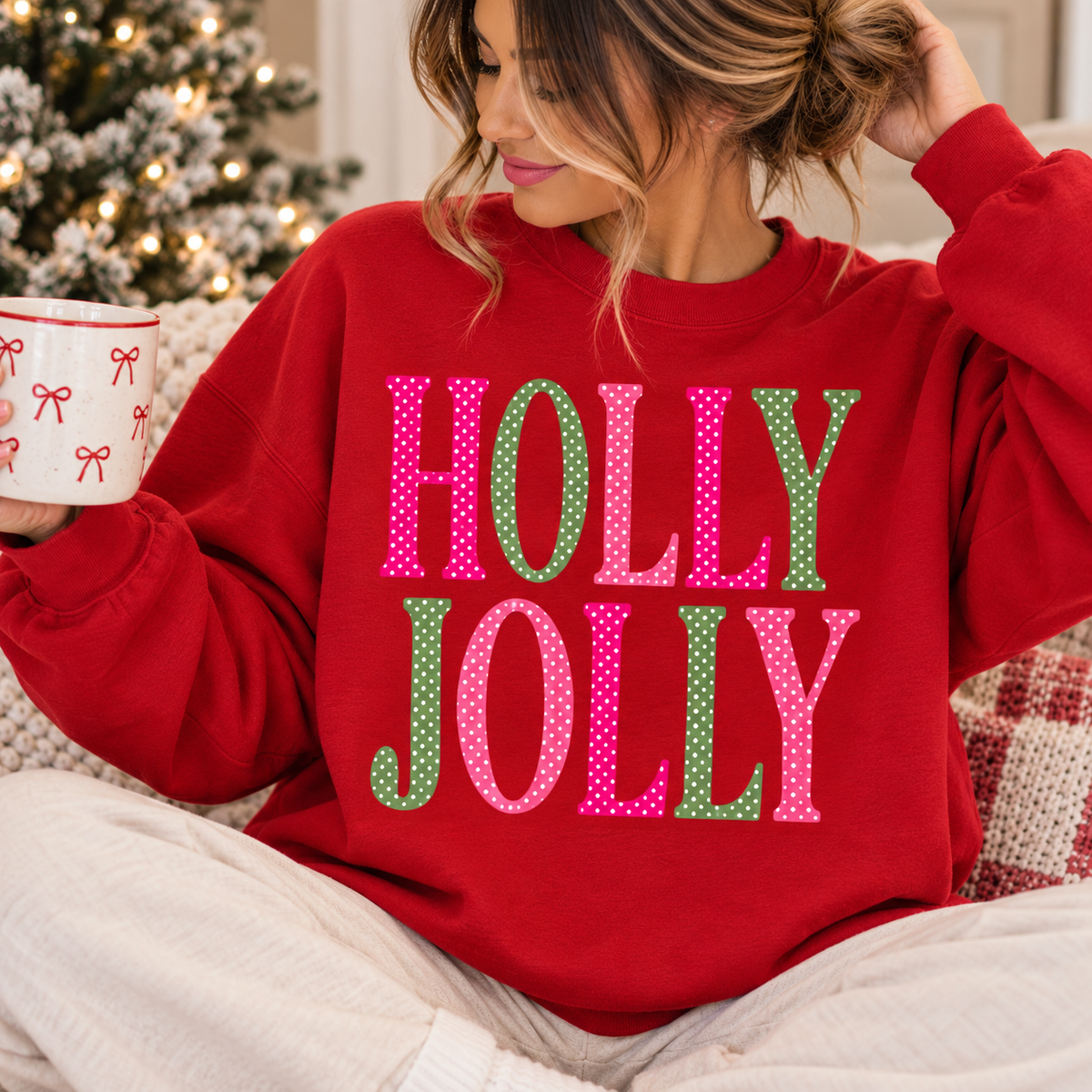 Holly Jolly Crewneck || MADE TO ORDER ||