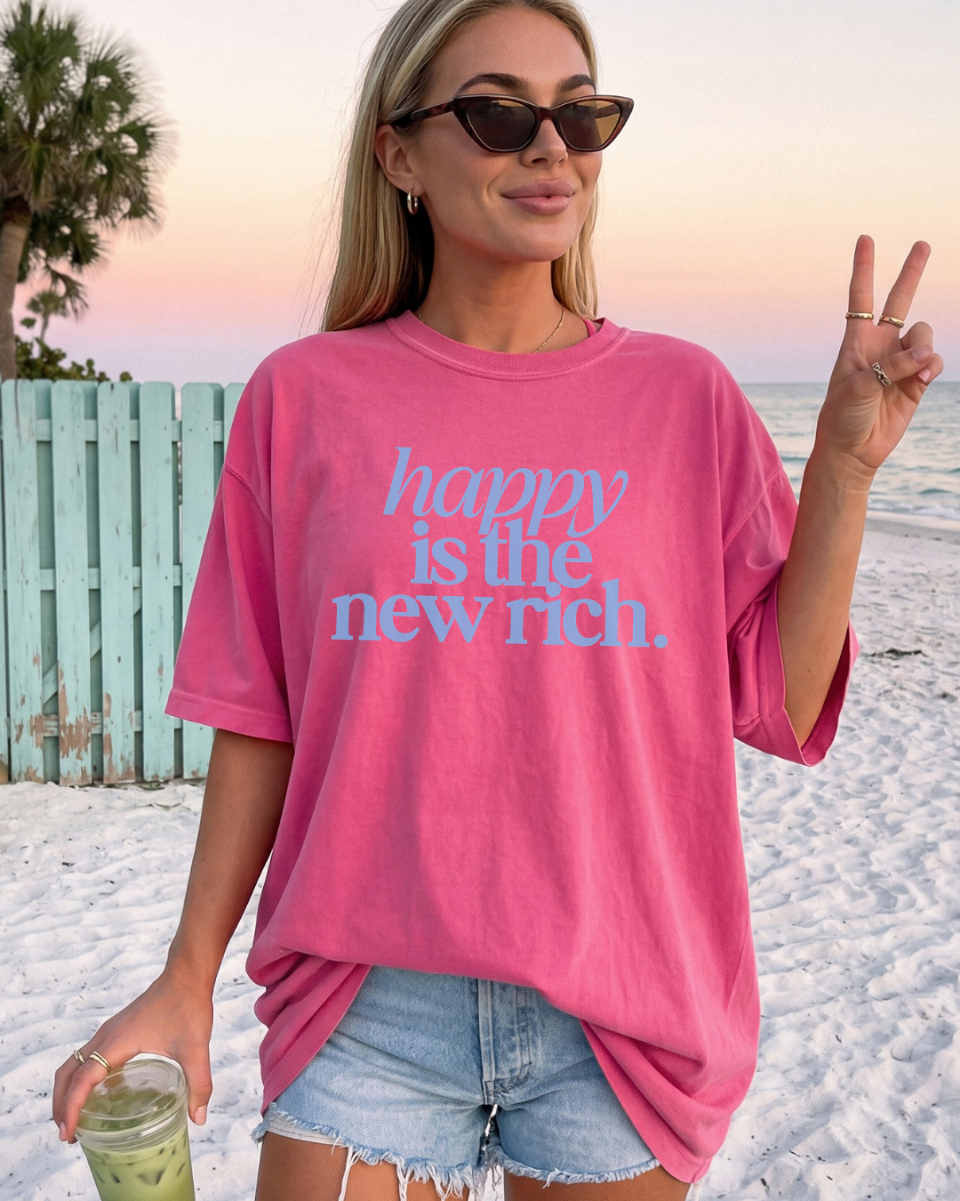 Happy is the New Rich CC graphic tee || MADE TO ORDER ||