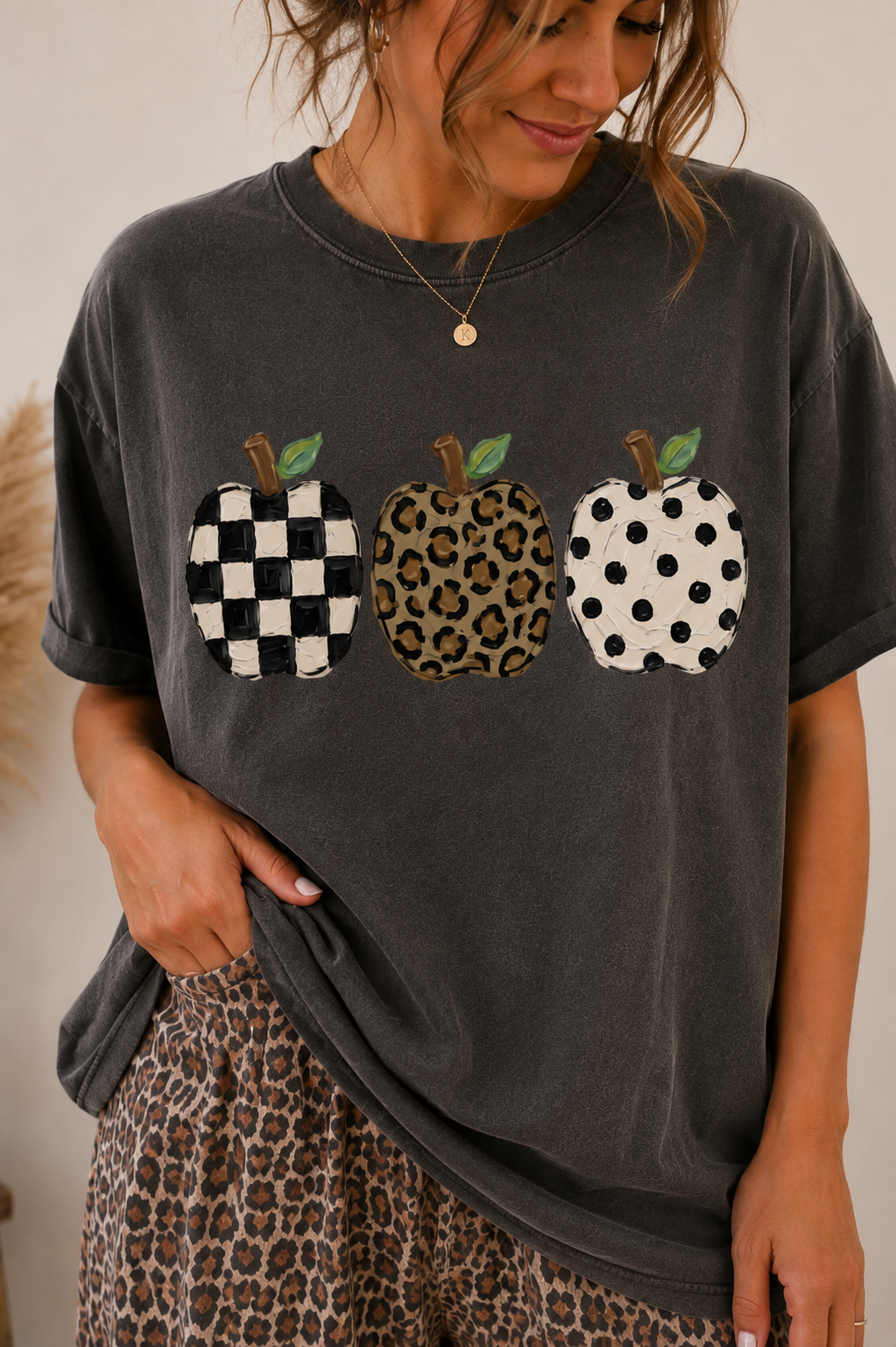 Patterned Apple CC Tee || MADE TO ORDER ||