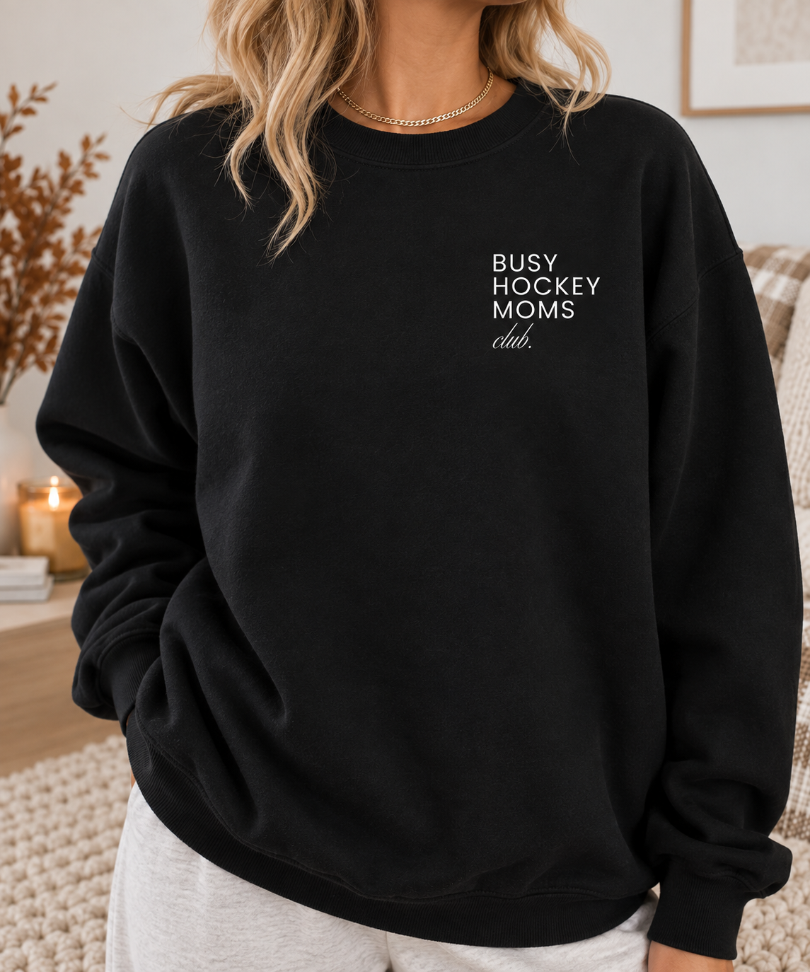 Busy Hockey Mom Crewneck || MADE TO ORDER ||