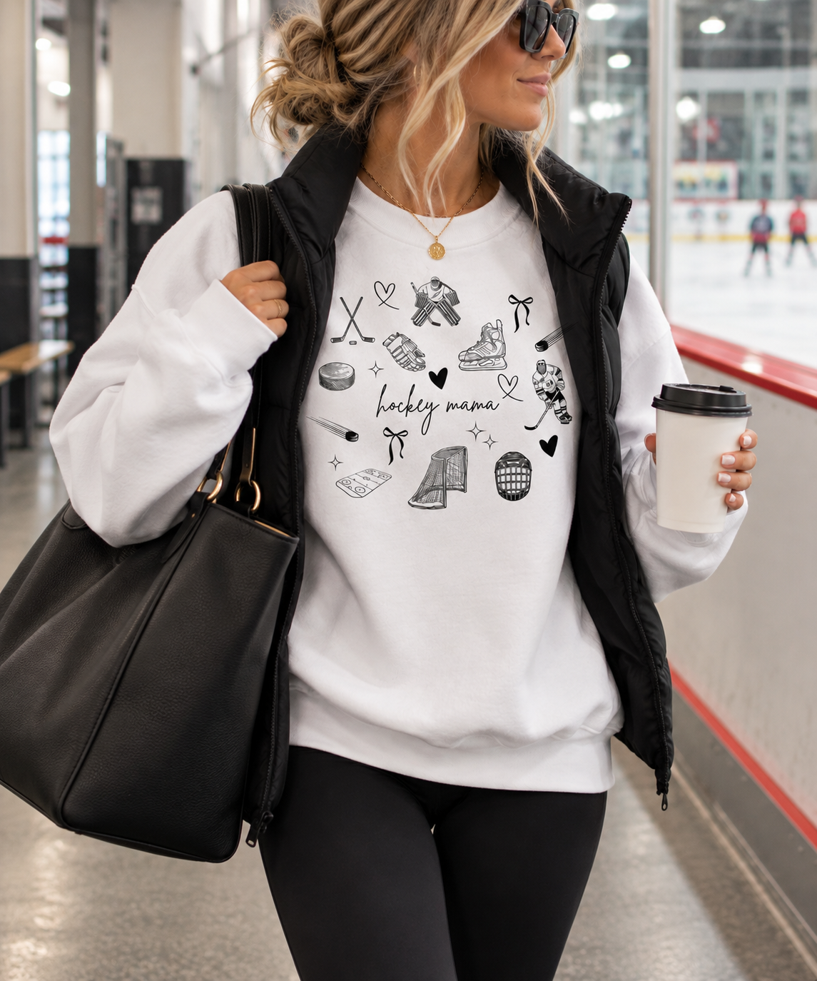 Hockey mama Crewneck/Hoodie || MADE TO ORDER ||