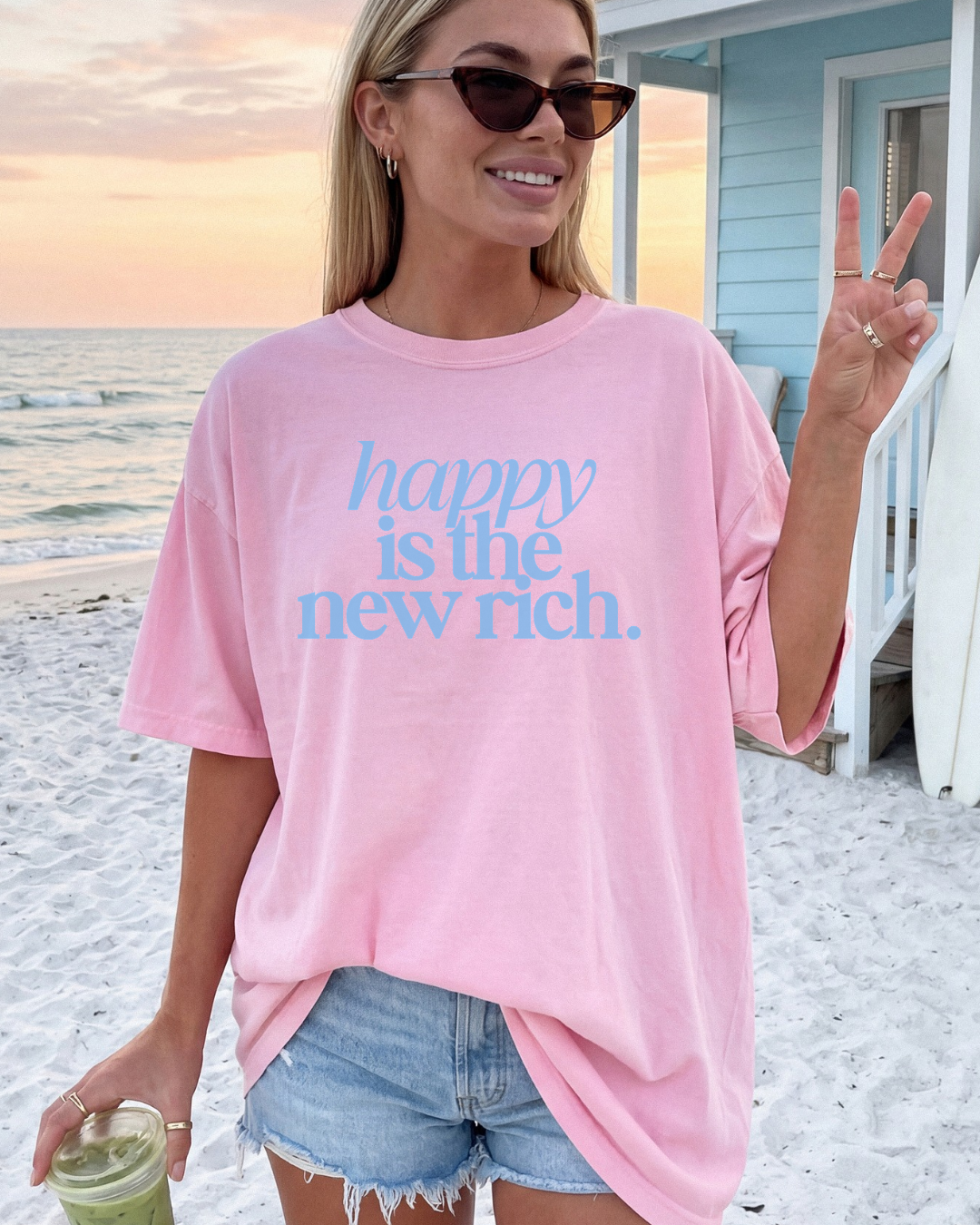 Happy is the New Rich CC graphic tee || MADE TO ORDER ||