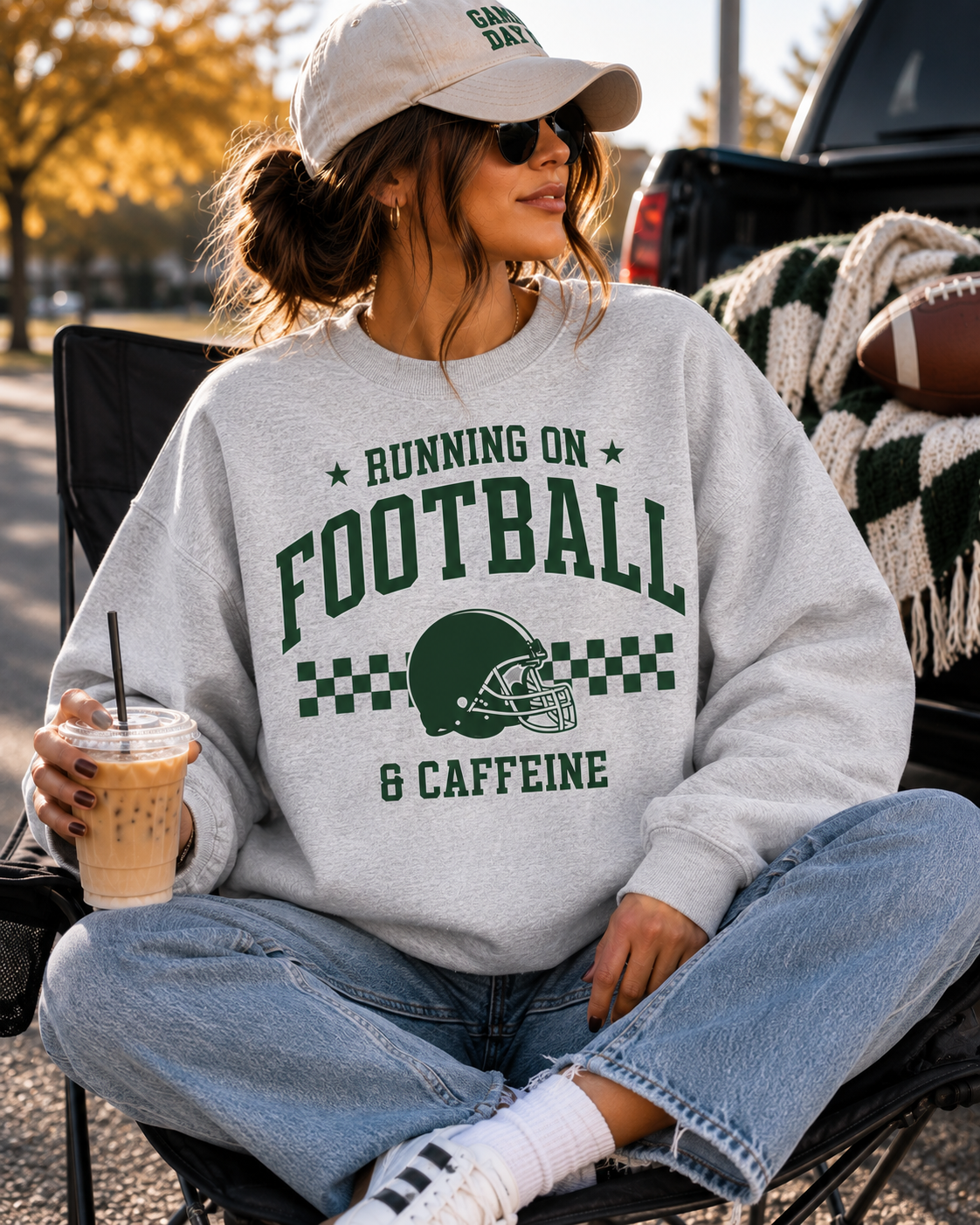 Football and Caffeine Crewneck || MADE TO ORDER ||