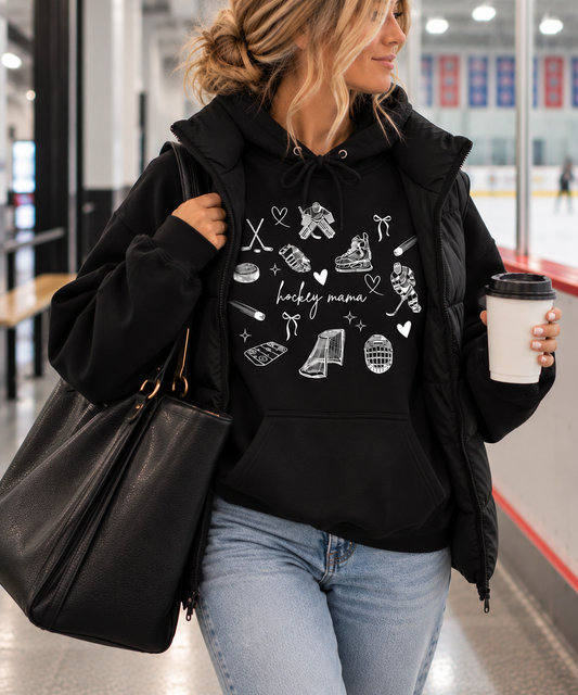 Hockey mama Crewneck/Hoodie || MADE TO ORDER ||