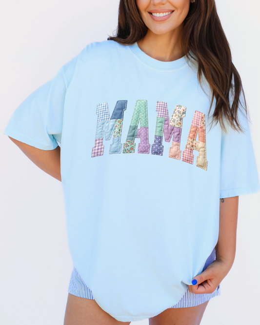 Faux Patch MAMA CC graphic tee || MADE TO ORDER ||