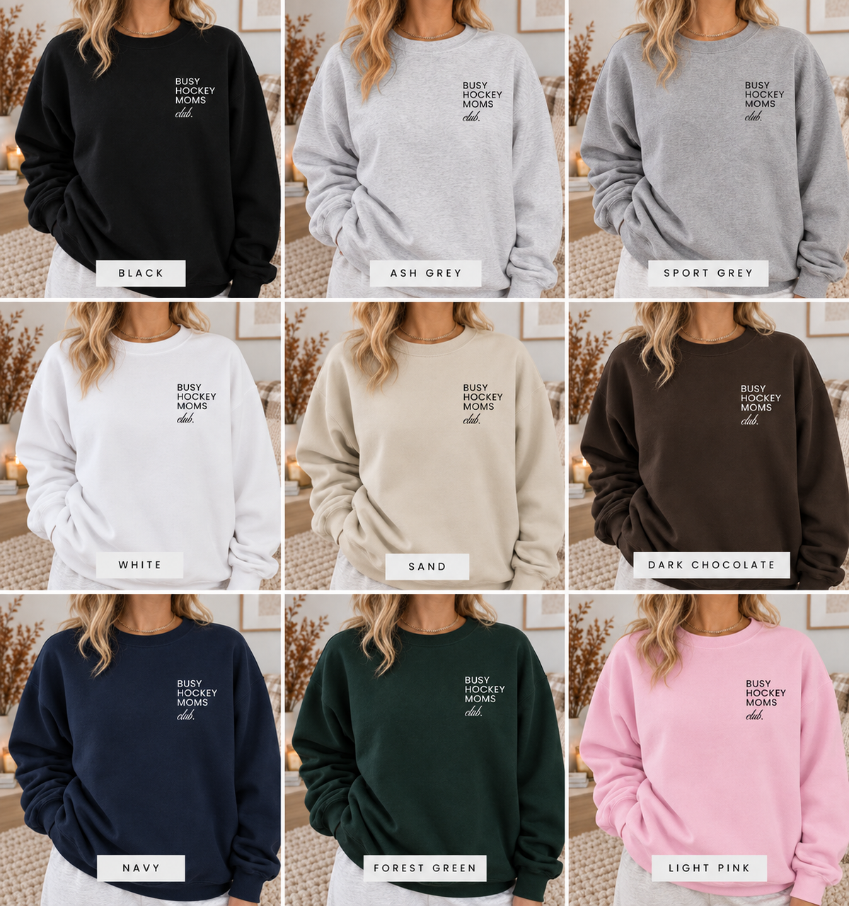 Busy Hockey Mom Crewneck || MADE TO ORDER ||