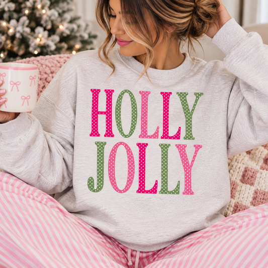 Holly Jolly Crewneck || MADE TO ORDER ||