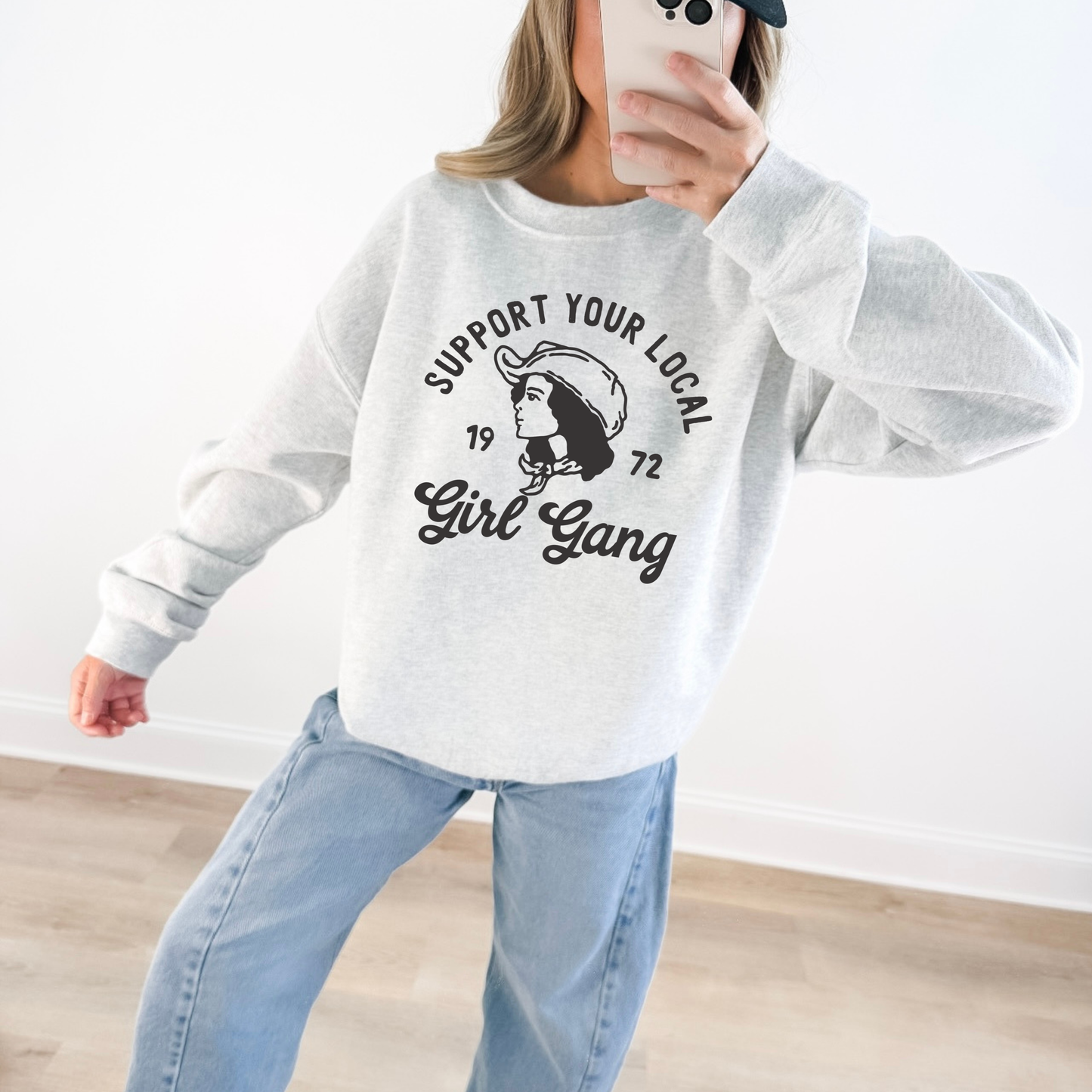 Girl Gang Crewneck Ash || MADE TO ORDER ||