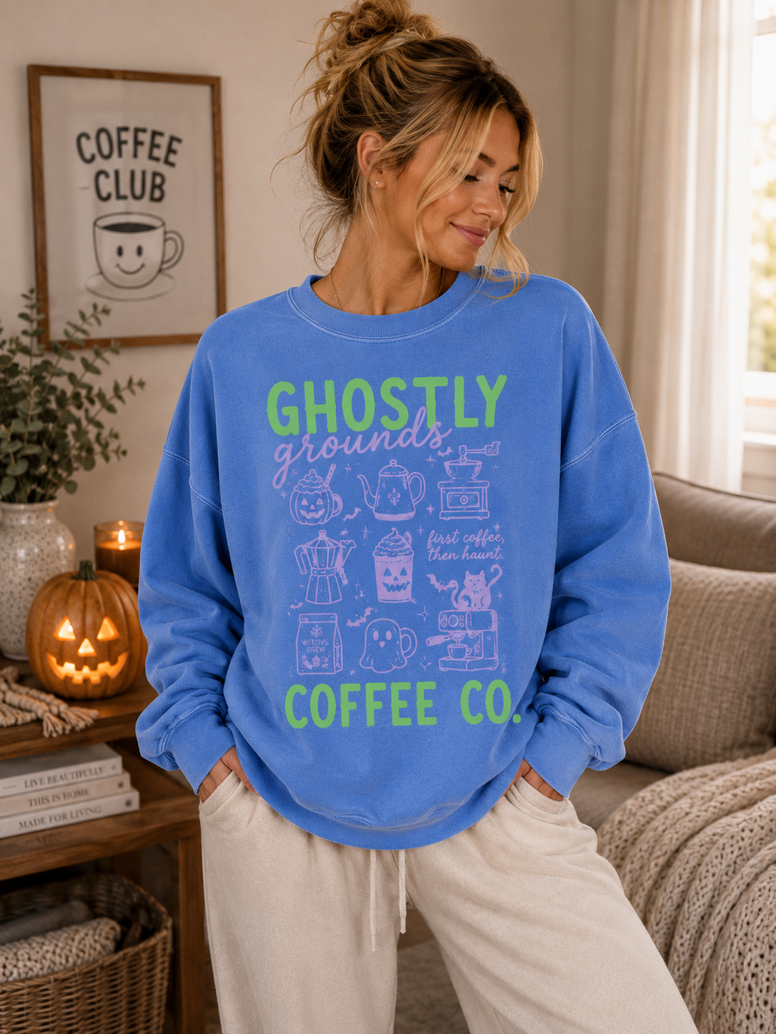 Ghostly Grounds Coffee Co CC Crewneck / Tee || MADE TO ORDER ||