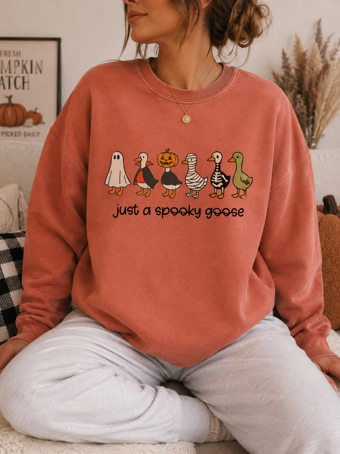 Just a spooky Goose CC Crewneck || MADE TO ORDER ||