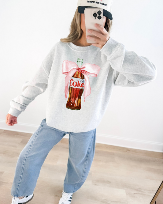 Diet Coke Bow Crewneck || MADE TO ORDER ||