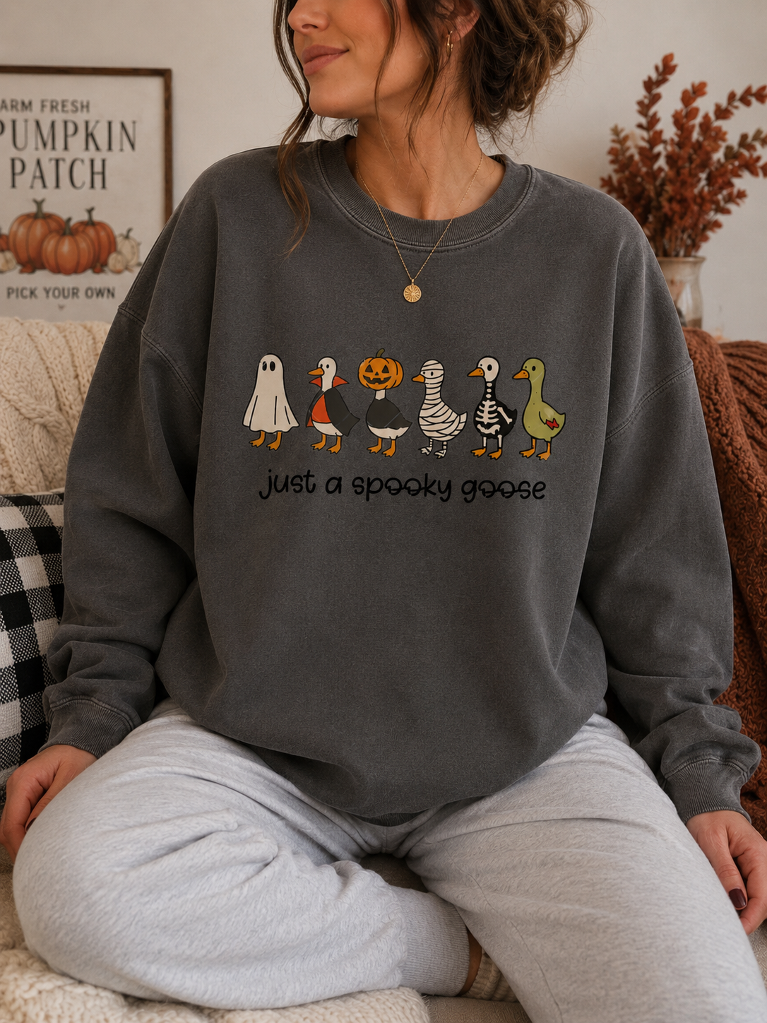 JUST A SPOOKY GOOSE CREWNECK