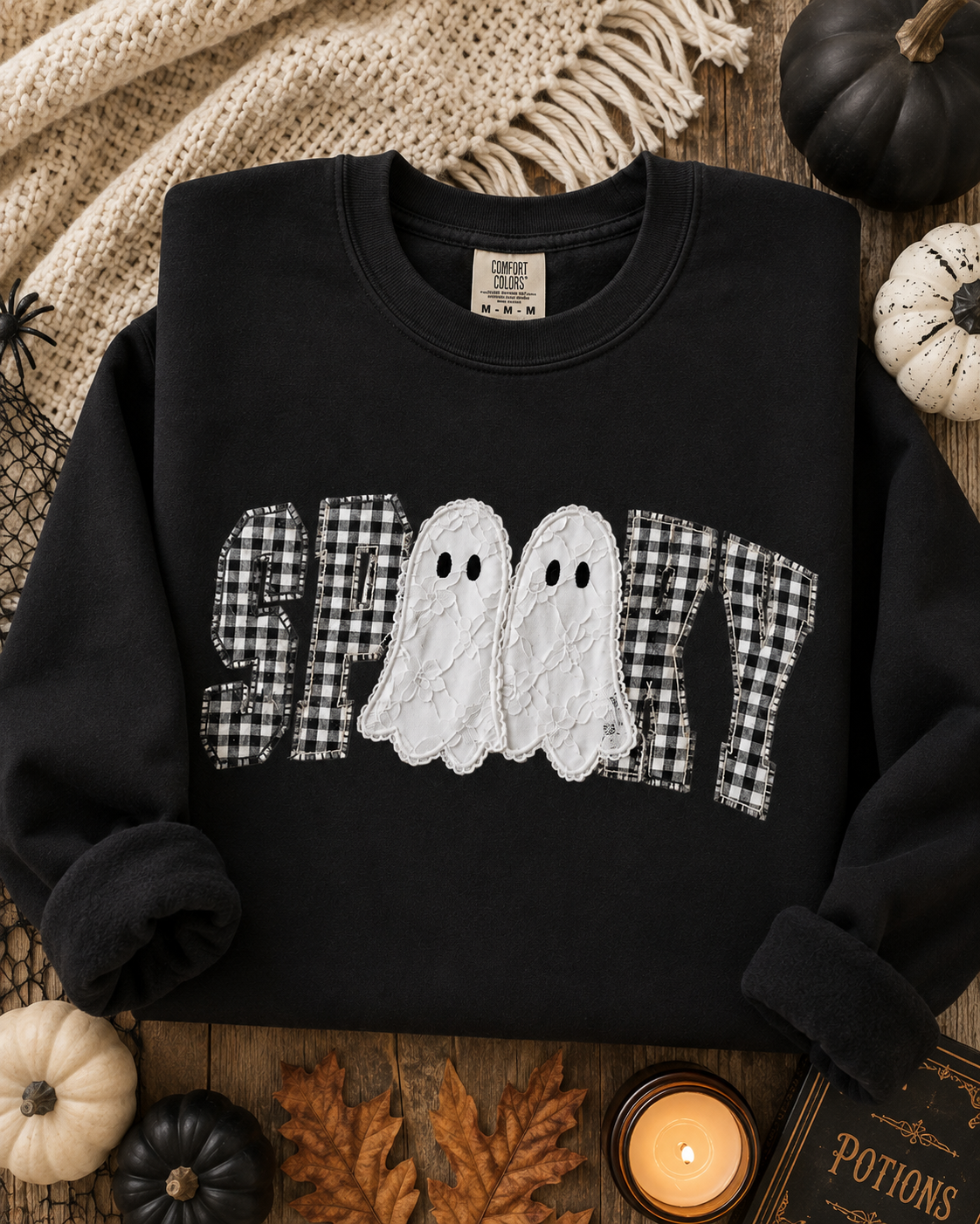 Spooky Gingham CC Crewneck || MADE TO ORDER ||